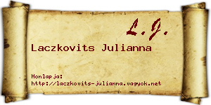 Laczkovits Julianna névjegykártya